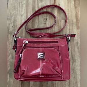 Giani Bernini Red Leather Crossbody Purse
